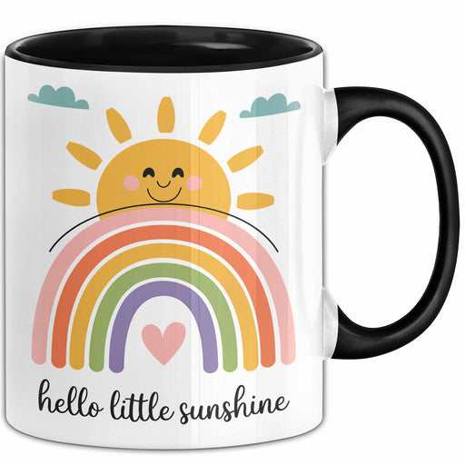 Baby Geburt Neue Eltern Tasse Geschenk Lustige Geschenkidee Spruch Hallo Kleiner Sonnenschein Trendation