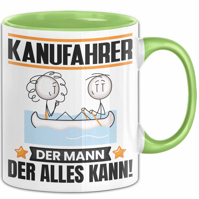 Kanufahrer Tasse Geschenk für Kanufahrer Der Mann Der Alles Kann Geschenkidee zum Geburtstag Grün Trendation