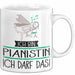 Geschenk für Pianistin Tasse Lustige Geschenkidee Geburtstag Ich Bin Pianistin Ich Darf Das Weiß Trendation