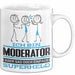 Moderator Geschenk Tasse Ich Bin Moderator Aber Sag Doch Einfach Superheld Lustige Geschenkdiee für Moderator Kaffee-Becher Weiß Trendation