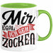 Zocker Gamer Geschenk Tasse Kaffee-Becher Mir Egal Ich Geh Zocken Geschenkidee Jungs Gaming Idee Grün Trendation