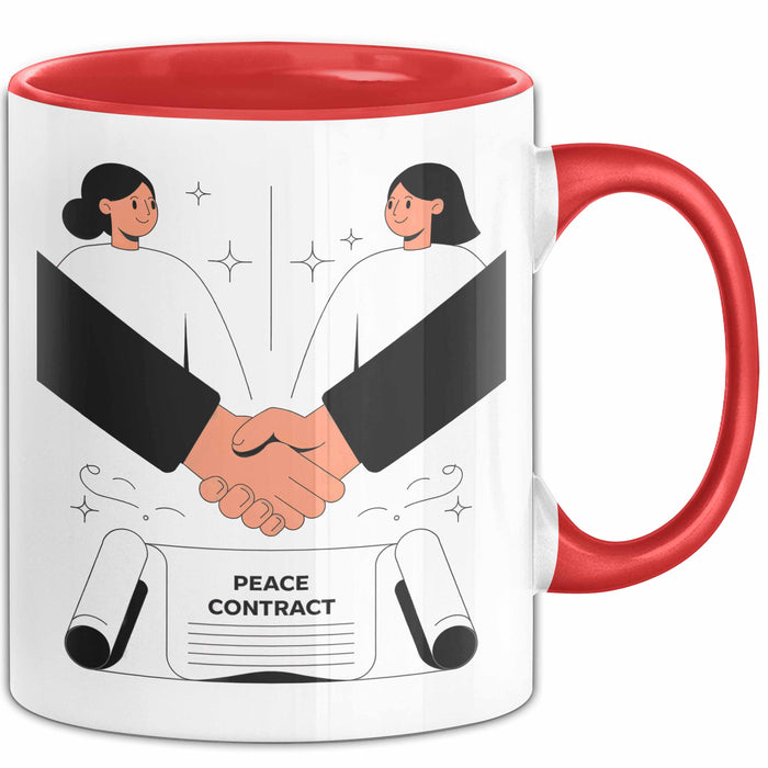 Mediator Tasse Geschenk Lustige Geschenkidee Spruch Für Konflikt Löser Rot Trendation