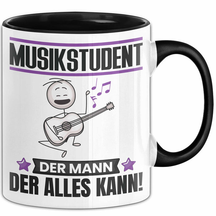 Musikstudent Tasse Geschenk für Musikstudent Der Mann Der Alles Kann Geschenkidee zum Geburtstag Schwarz Trendation