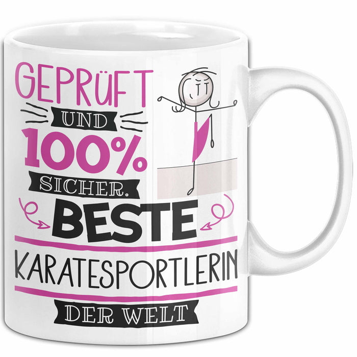 Karatesportlerin Geschenk Becher Tasse Gott Schuf Alle Menschen Gleich Nur Die Besten Durfeten Karatesportlerin Werden Geschenkidee Lustig Weiß Trendation