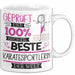 Karatesportlerin Geschenk Becher Tasse Gott Schuf Alle Menschen Gleich Nur Die Besten Durfeten Karatesportlerin Werden Geschenkidee Lustig Weiß Trendation