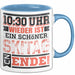 Ski Tasse Geschenk Grafik 10 Uhr 30 Wieder Ist Ein Schöner Skitag Zu Ende Becher Blau Trendation