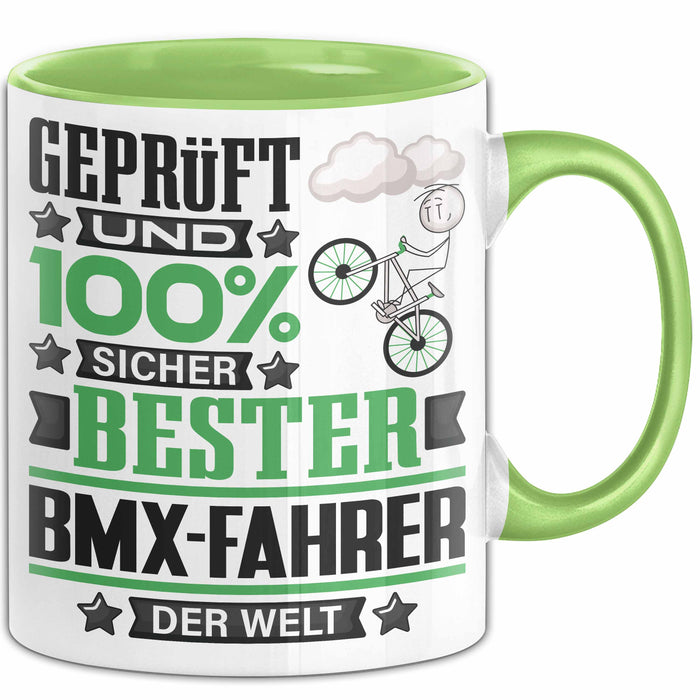 BMX-Fahrer Geschenk Lustiger Spruch für BMX-Fahrer Geschenkidee Bester BMX-Fahrer Der Welt Grün Trendation