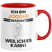 Jogger Geschenk Tasse Lustiger Spruch Ich Bin Jogger Warum Weil Ich Es Kann Geschenkidee Bester Jogger Geburtstag Kaffee-Becher Rot Trendation