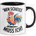 Sarkastisches Huhn Tasse Geschenk Lustige Geschenkidee Nen Scheiß Muss Ich Schwarz Trendation