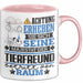 Tierfreund Geschenk Tasse Lustiger Spruch Erheben Sie Sich Der Tierfreund Betritt den Raum Rosa Trendation