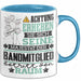 Bandmitglied Geschenk Tasse Lustiger Spruch Erheben Sie Sich Der Bandmitglied Betritt den Raum Blau Trendation
