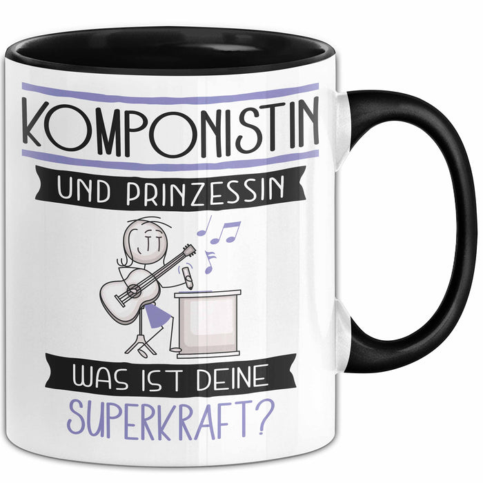 Komponistin Und Prinzessin Tasse Geschenk Für Eine Komponistin Geburtstag Was Ist Deine Superkraft Trendation