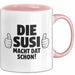 Susi Tasse Geschenk Die Susi Macht Dat Schon Geschenkidee Becher mit Name Rosa Trendation