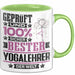 Yogalehrer Geschenk Lustiger Spruch für Yogalehrer Geschenkidee Bester Yogalehrer Der Welt Grün Trendation