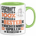 Tischtennisspieler Geschenk Lustiger Spruch für Tischtennisspieler Geschenkidee Bester Tischtennisspieler Der Welt Grün Trendation