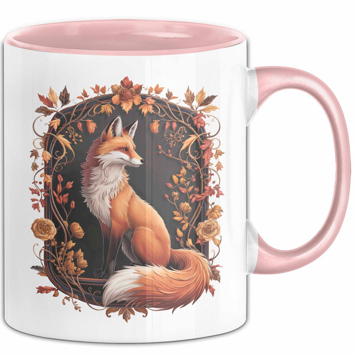 Fuchs Tierliebhaber Tasse Geschenk Lustige Geschenkidee Spruch Rosa Trendation
