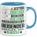 Reisender Geschenk Tasse Lustiger Spruch Erheben Sie Sich Der Reisender Betritt den Raum Blau Trendation