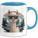 Alpaka Liebhaber Tasse Geschenkidee für Tierfreunde Blau Trendation