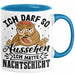 Krankenschwester Geschenk Tasse Ich Darf So Aussehen Ich Hatte Nachtschicht Geschenkidee Kaffee-Becher Schicht-Arbeit Blau Trendation