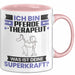 Pferdetherapeut Tasse Geschenk für Pferdetherapeut Geburtstag Lustiger Spruch Kaffee-Becher Was Ist Deine Superkraft Rosa Trendation