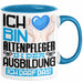 Altenpfleger Ausbildung Tasse Geschenk Ich Bin Altenpfleger In Der Ausbildung Ich Darf Das Geschenkidee Spruch Blau Trendation