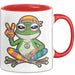Hippie Frosch Tasse Geschenk Lustige Geschenkidee Spruch Rot Trendation