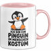 Sarkastischer Pinguin Tasse Geschenk Lustige Geschenkidee Spruch Ich Bin Ein Pinguin Rosa Trendation