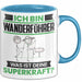 Wanderführer Tasse Geschenk für Wanderführer Geburtstag Lustiger Spruch Kaffee-Becher Was Ist Deine Superkraft Blau Trendation