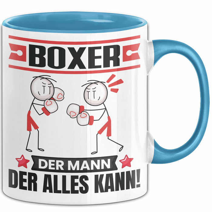 Boxer Tasse Geschenk für Boxer Der Mann Der Alles Kann Geschenkidee zum Geburtstag Blau Trendation
