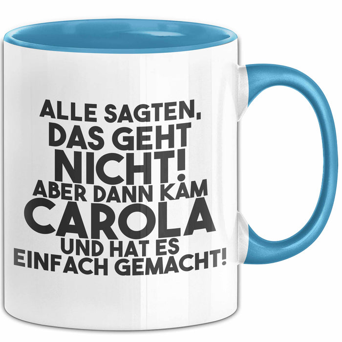 Carola Tasse Alle Sagten Das Geht Nicht, Aber Dann Kam Carola Geschenk