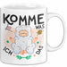 Schaf Tier Bauer Tasse Becher Geschenk Lustige Geschenkidee Spruch Komme Was Wolle Ich Schaf Das Weiß Trendation