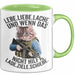 Sarkastische Katze Tasse Geschenk Lustige Geschenkidee Lebe Liebe Lache Grün Trendation