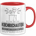Kochbuchautor Geschenk Tasse Ich Bin Kochbuchautor Aber Sag Doch Einfach Superheld Lustige Geschenkdiee für Kochbuchautor Kaffee-Becher Rot Trendation