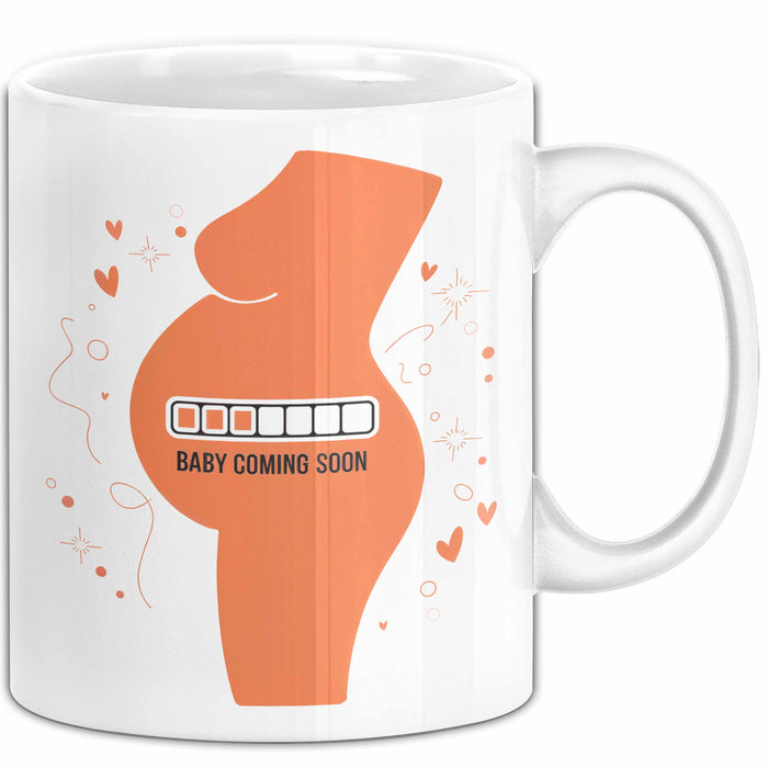 Werdende Mama Tasse Geschenk Lustige Geschenkidee Spruch Für Bald Mütter Weiß Trendation