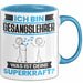 Gesangslehrer Tasse Geschenk für Gesangslehrer Geburtstag Lustiger Spruch Kaffee-Becher Was Ist Deine Superkraft Blau Trendation