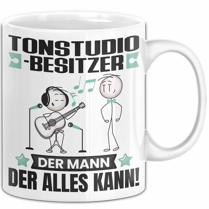 Tonstudio-Besitzer Tasse Geschenk für Tonstudio-Besitzer Der Mann Der Alles Kann Geschenkidee zum Geburtstag Weiß Trendation