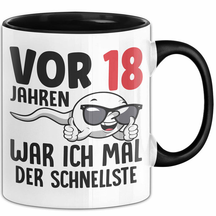 18. Geburtstag Tasse Geschenk Jungs Vor 8 Jahren War Ich Mal Der Schnellste Trendation
