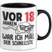 18. Geburtstag Tasse Geschenk Jungs Vor 8 Jahren War Ich Mal Der Schnellste Trendation