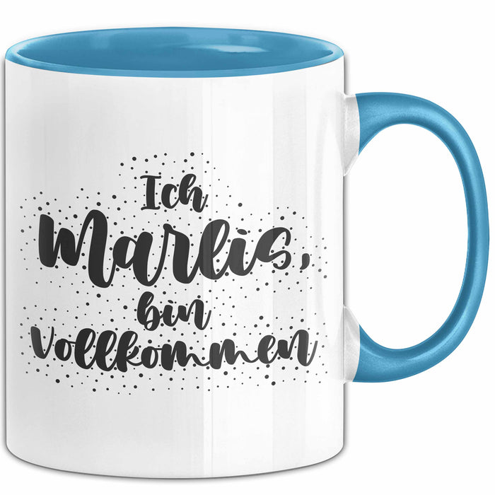 Marlis Tasse Ich Marlis, Bin Vollkommen Geschenk Blau Trendation