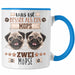 Mops Besitzer Tasse Geschenk Lustiger Spruch Geschenkidee Was Ist Besser Als Ein Mops Blau Trendation