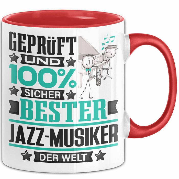 Jazz-Musiker Geschenk Lustiger Spruch für Jazz-Musiker Geschenkidee Bester Jazz-Musiker Der Welt Rot Trendation