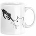 Katzen-Besitzerin Geschenk Tasse Kaffee-Becher Katzen Skelett Tattoo Frauen Kaffee-Becher Weiß Trendation