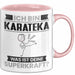 Karateka Tasse Geschenk für Karateka Geburtstag Lustiger Spruch Kaffee-Becher Was Ist Deine Superkraft Rosa Trendation
