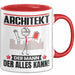 Architekt Tasse Geschenk für Architekt Der Mann Der Alles Kann Geschenkidee zum Geburtstag Rot Trendation