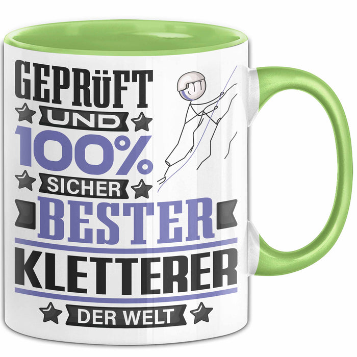 Kletterer Geschenk Lustiger Spruch für Kletterer Geschenkidee Bester Kletterer Der Welt Grün Trendation