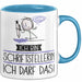 Geschenk für Schriftstellerin Tasse Lustige Geschenkidee Geburtstag Ich Bin Schriftstellerin Ich Darf Das Blau Trendation