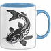 Karpfen Angelliebhaber Fischer Tasse Geschenk Lustige Geschenkidee Spruch Blau Trendation