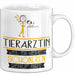 Tierärztin Weil Es Keinen Schöneren Beruf Gibt Tasse Geschenk für Eine Tierärztin Lustig Weiß Trendation