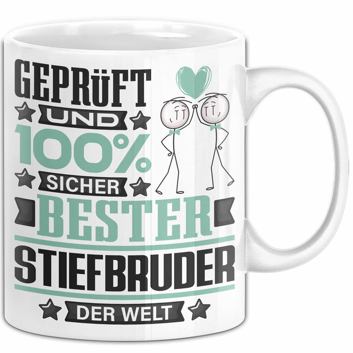 Stiefbruder Geschenk Lustiger Spruch für Stiefbruder Geschenkidee Bester Stiefbruder Der Welt Weiß Trendation