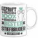 Stiefbruder Geschenk Lustiger Spruch für Stiefbruder Geschenkidee Bester Stiefbruder Der Welt Weiß Trendation